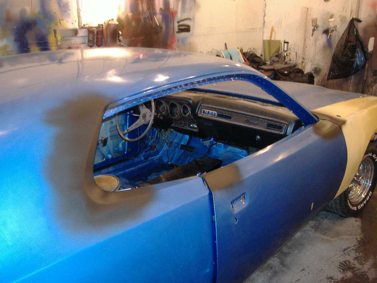 73Charger weld up molding holes